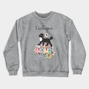 White and Black Cockapoo Mama 1 Crewneck Sweatshirt